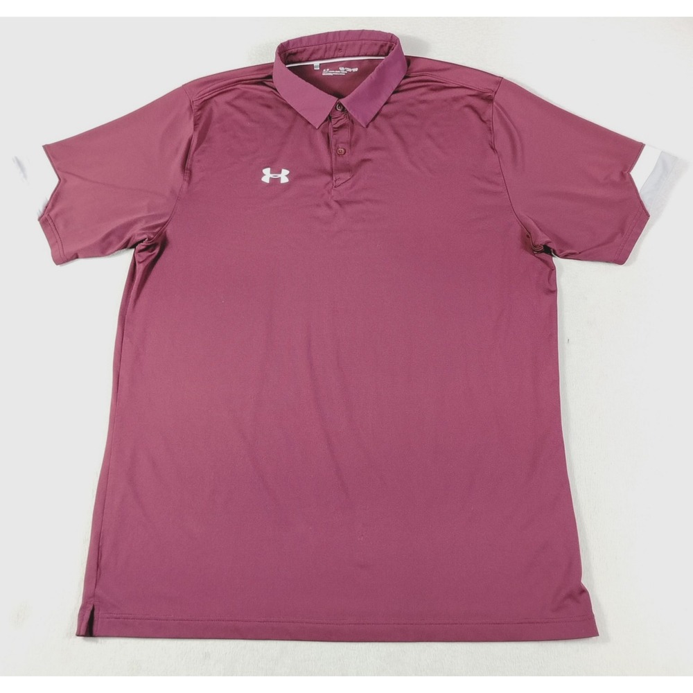 Under Armour Trophy Polo Shirt Mens 2XLT Red Golf Performance Big Tall 1359344
